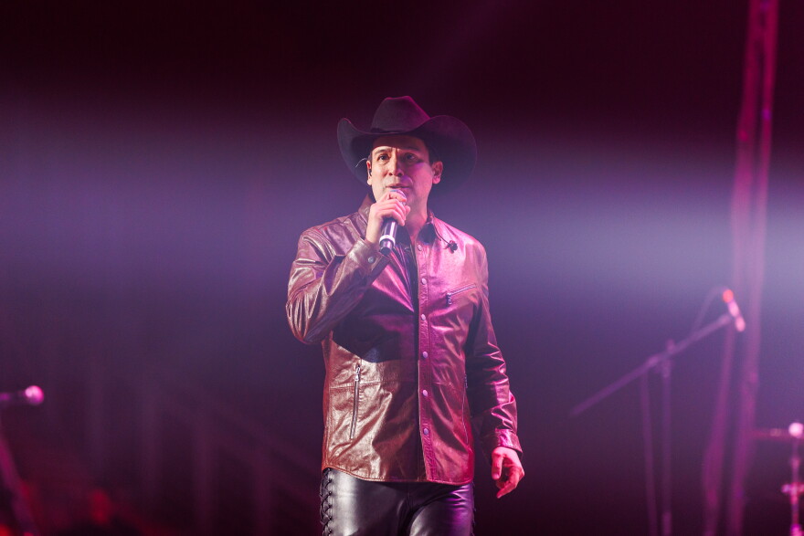 Democratic candidate for the 15th Congressional District in Texas Bobby Pulido performs at his final concert "La Ultima Desvelada" in Edinburg, Texas. 