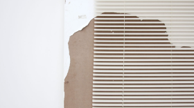 Leyden Rodriguez-Casanova's artpiece for the exhibit called: A Degraded Door and Blinds. 