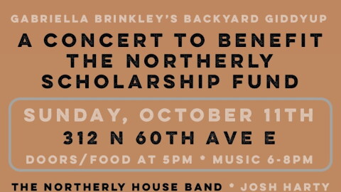 Poster for "A Concert to Benefit the Northerly Scholarship Fund"