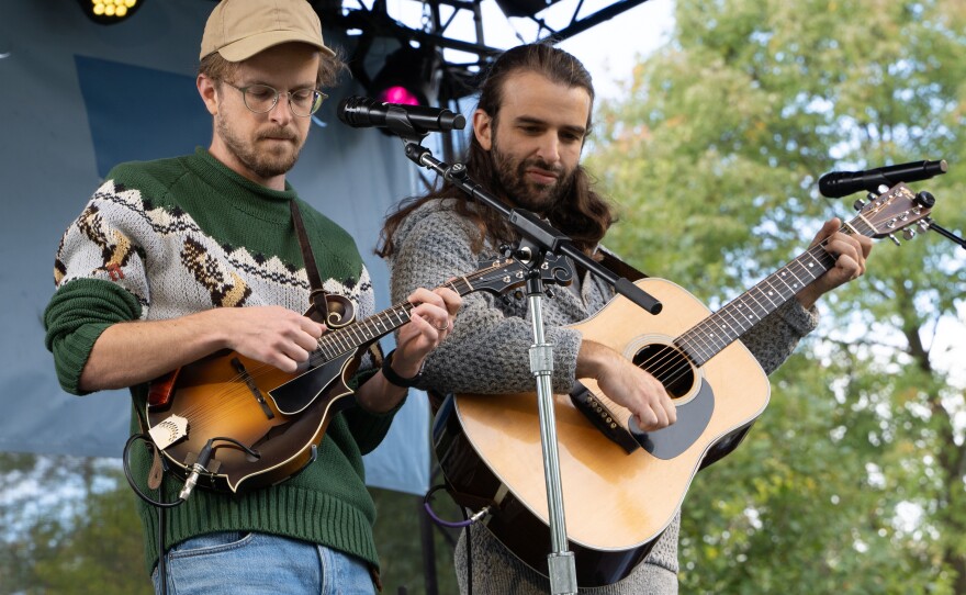 My Brother’s Keeper performs at Wagner Subaru Outdoor Experience on Saturday, October 7, 2023 in Dayton, Ohio. (Ruthie Herman for WYSO)