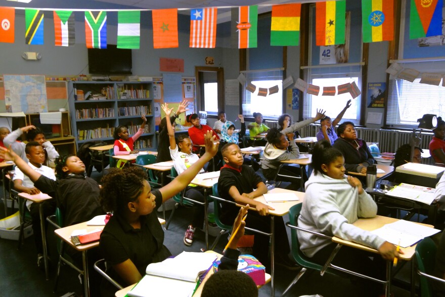 The sixth-grade students at Shabazz Public School Academy in Lansing, Mich., spent the semester studying the events surrounding the deaths of Trayvon Martin, Michael Brown and Eric Garner.