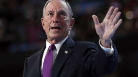 Former New York City Mayor Michael Bloomberg waves after speaking to delegates during the third day session of the Democratic National Convention in Philadelphia, Wednesday, July 27, 2016. 