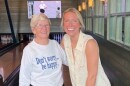 To celebrate Denise Baron’s birthday, she and Maggie George went bowling and had some chocolate cheesecake.