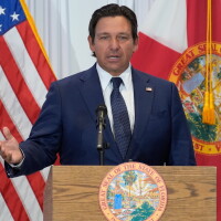 FILE - Florida Gov. Ron DeSantis speaks during a news conference Aug. 12, 2025, in Tampa, Fla.