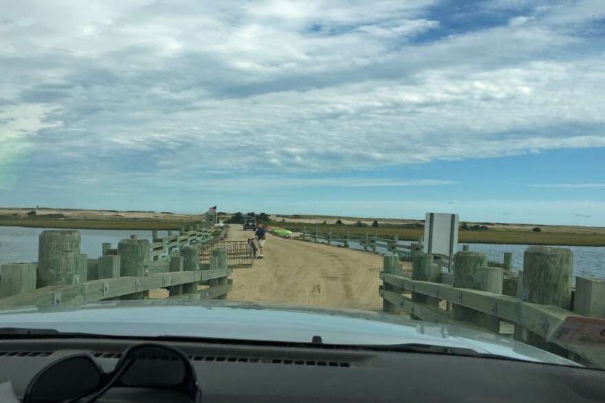The view approaching the Chappaquiddick Bridge (Robin Young/Here & Now)