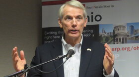 U.S. Sen. Rob Portman (R-OH) speaks at an AARP event in Columbus Thursday. 