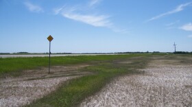 Quicksand site on Highway 5, east of Bottineau, North Dakota