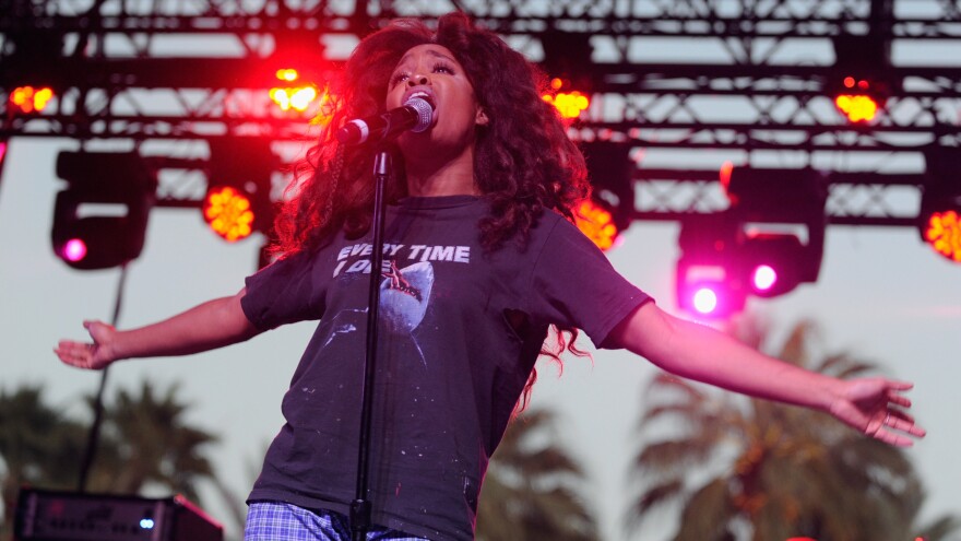 SZA performs during the 2016 Coachella Valley Music & Arts Festival Weekend.