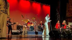 Travis Powell performs as Elvis Presley as part of the annual Viva Las Lexington festival in North Carolina that honors the king of rock and roll.
