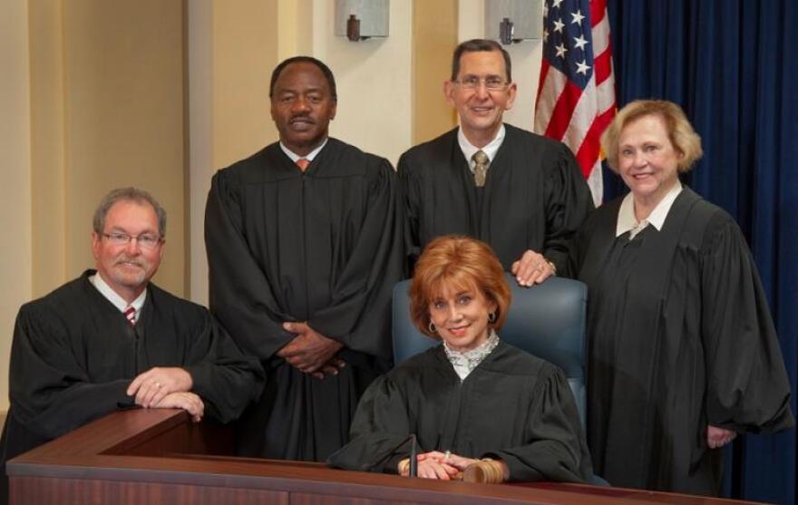 The Oklahoma Court of Criminal Appeals. From left: Justices Robert Hudson, David Lewis, Gary Lumpkin, Clancy Smith and Arlene Johnson.