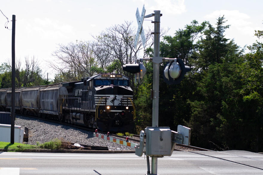 The Norfolk Southern-owned and -operated railroad through Harrisonburg currently transports freight trains. Advocates hope some day it will carry people, too.