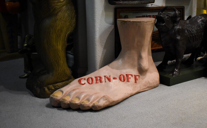 A "Corn-off" ad at the Pollack Advertising Museum in Mesa.