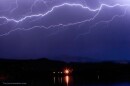 Thunderstorms with strong winds and heavy rains triggered tornado and food warnings Saturday night.