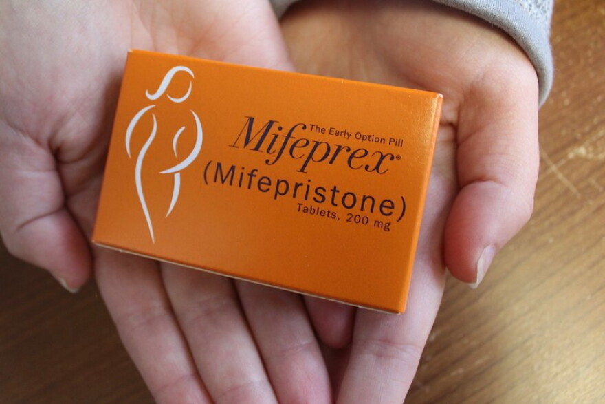  Mifeprex, a progesterone blocker used to end a pregnancy that is less than 10 weeks along. 
