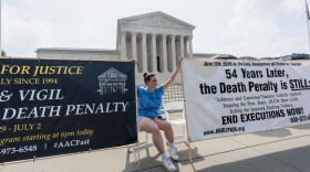 Activists and demonstrators wait outside the Supreme Court for the Justices to release opinions, in Washington, Monday, June 29, 2026.