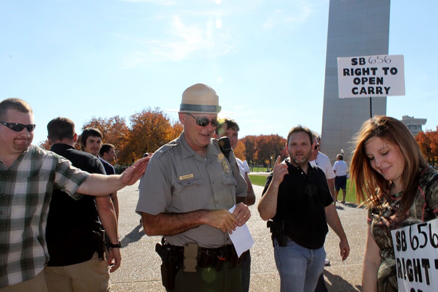 Park Ranger Mike Horton is the law enforcement specialist at the Gateway Arch, and has been the point person for communication with open-carry walk organizers.