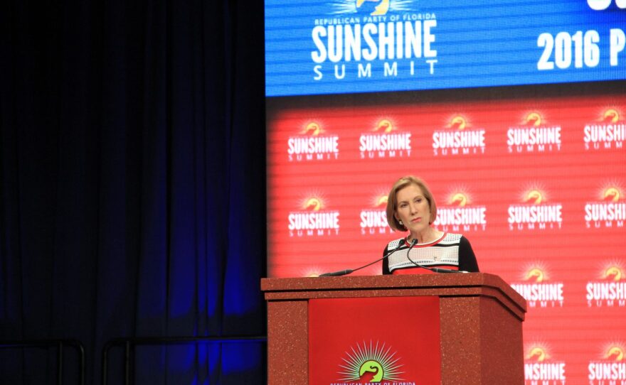Carly Fiorina said the most pressing issue facing the U.S. is radical Islamic terrorism following the attack in Paris. Photo: Ariella Phillips/WUFT News