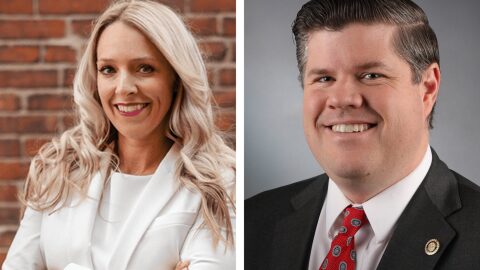 Lori Rook, left, is challenging state Sen. Curtis Trent in the GOP primary in Missouri Senate District 20 in southwest Missouri (photos submitted).