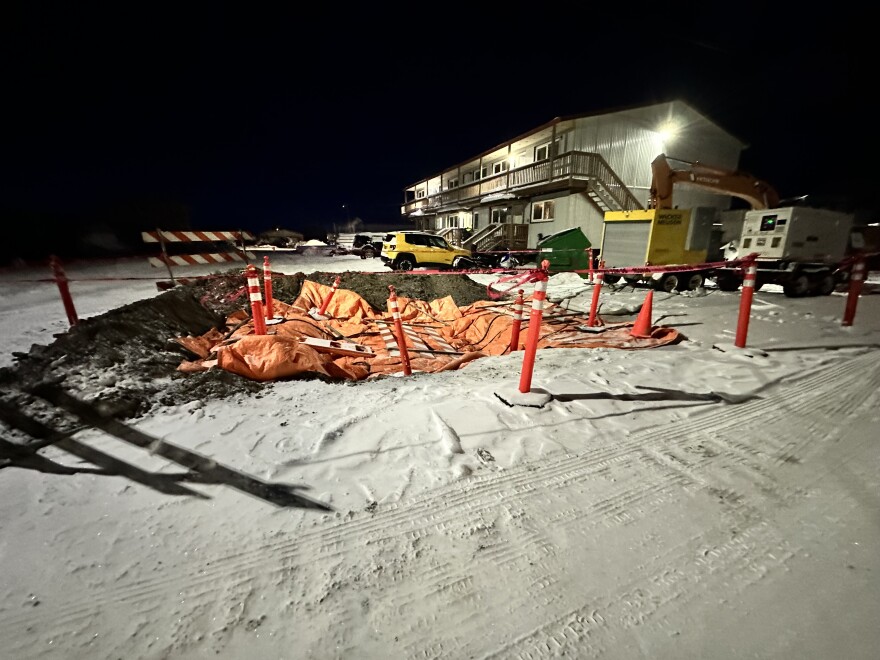 One of the Swan Lake Loop repair sites, on Feb. 12, 2024