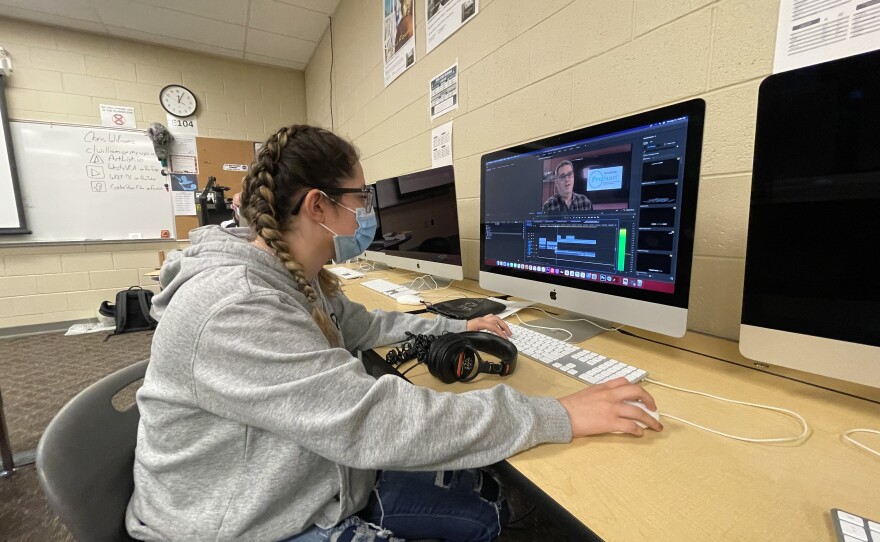 Westminster High School student Neyrely Munoz is in the advanced documentary filmmaking class, part of the school’s CTE Video Cinema Arts pathway. She is editing a video documentary about the school district’s Wolf Bites food truck. Munoz now attends Hofstra University in Long Island, New York and plans to major in film and psychology. The skills she learned at Westy prepared her to get an Adobe Premiere Certificate, which should help her find work as a video editor during college.