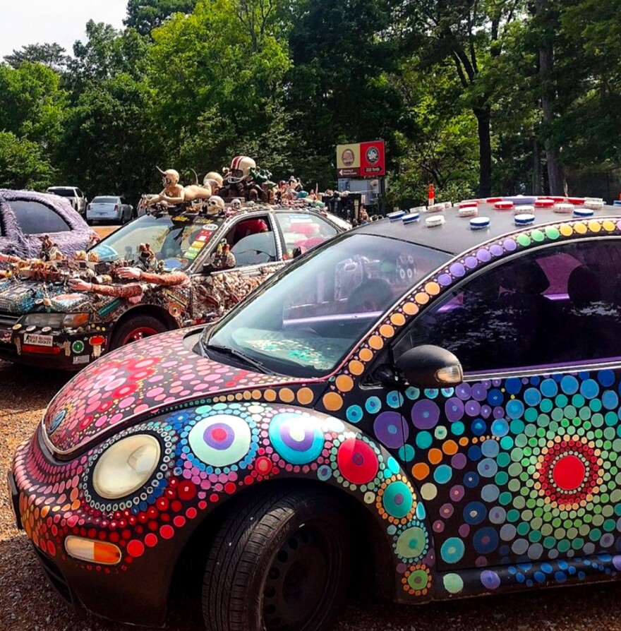 Art cars from Chattanooga’s We Make Festival.