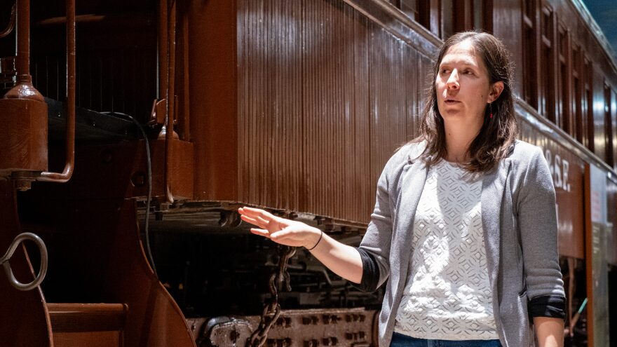 Visitors will be allowed inside the railroad cars, which remain in the gallery — along with the popular locomotive.