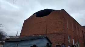 The Williams Opera House in Attica following the wind storm.