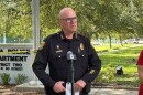 Tampa Police Chief Lee Bercaw provides an update on an incident that led to an officer being shot on July 30, 2025.