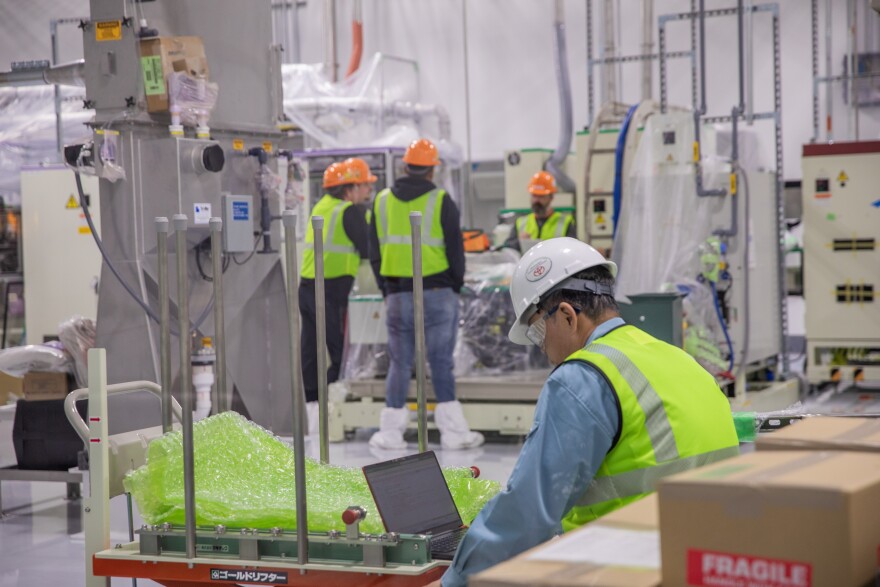 Workers at Toyota's site in Randolph County, North Carolina.