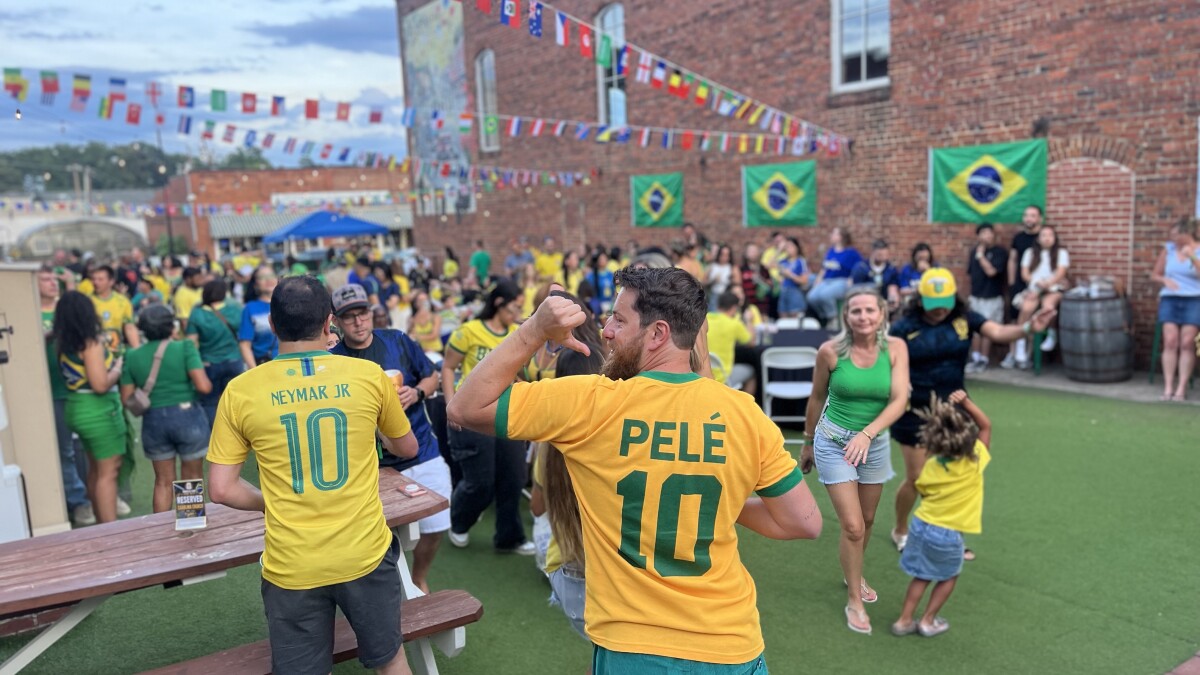 World Cup watch party draws hundreds in downtown Matthews as Brazil celebrates victory over Haiti