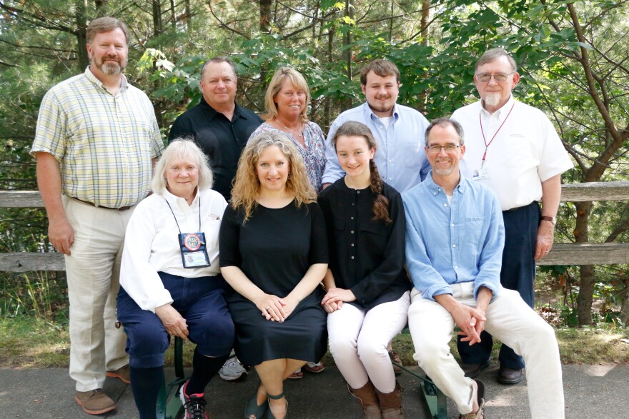 The Beery family at Interlochen Back row left to right: Michael Beery, John Charles Beery, Anne Beery, John William Beery, John Wray Beery Front row left to right: Margaret Beery, Maryanne Beery, Margaret Helen Beery, Eric Snyder
