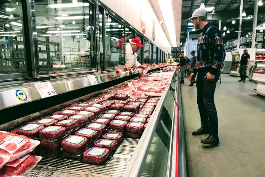 The beef aisle of Costco in Bozeman. 