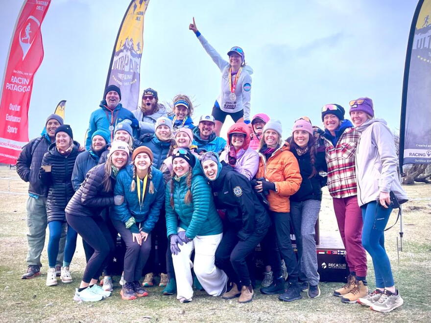 The Challenge Aspen “Solemates” team poses for a photo at the Ultra Paine trail races in the Patagonian region of Chile earlier this fall. Olivia Niosi (center top) from won the women’s 80K race on Sept. 30, 2023, and many other Solemates runners had top finishes in their divisions, too.