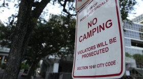 Under Florida law, counties and cities cannot permit unhoused individuals to camp or sleep outdoors. Residents, local business owners and the state attorney general can sue any municipality or county that does not comply.