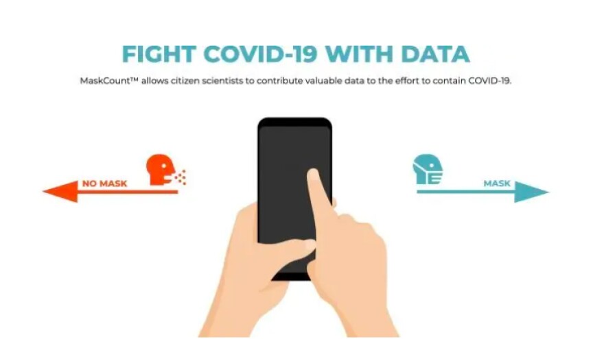 The MaskCount app from Regenstrief Institute, lets users document the number of people they see wearing or not-wearing masks, all without identifying anyone.