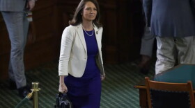 Texas state Sen. Angela Paxton, R-McKinney, wife of impeached state Attorney General Ken Paxton, arrives to the Senate Chamber at the Texas Capitol in Austin, Texas, Monday, May 29, 2023. The historic impeachment of Paxton is plunging Republicans into a bruising fight over whether to banish one of their own in America's biggest red state. 