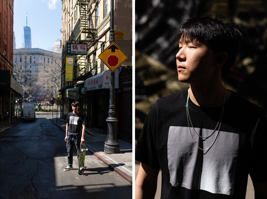 Christopher C., 17 in Chinatown, Manhattan.