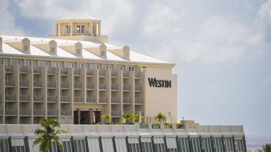 Photo caption: The Westin Beach Resort St. Thomas, one of the two interconnected resorts that comprise Frenchman’s Reef resort complex.
