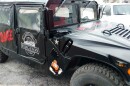 The Ferguson Police Department's new D.A.R.E vehicle, a surplus humvee, which residents have said is insensitive to use.