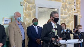 North Carolina Gov. Roy Cooper visited LeafSpring School daycare in Charlotte on Oct. 21 to discuss newly announced child care stabilization grants.
