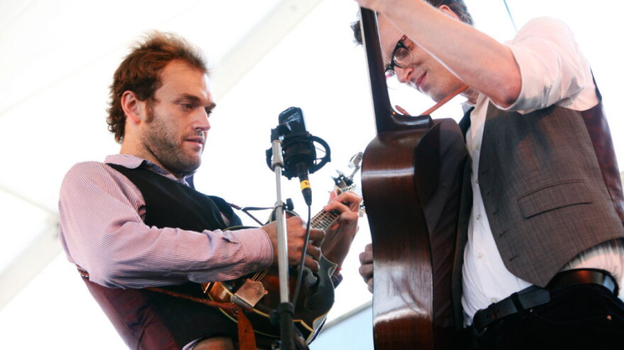 Chris Thile and Michael Daves perform at the 2011 Newport Folk Festival.
