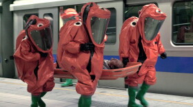 A bioterrorist drill in Taiwan simulates an attack using poison gas. (Sam Yeh/AFP/Getty Images)