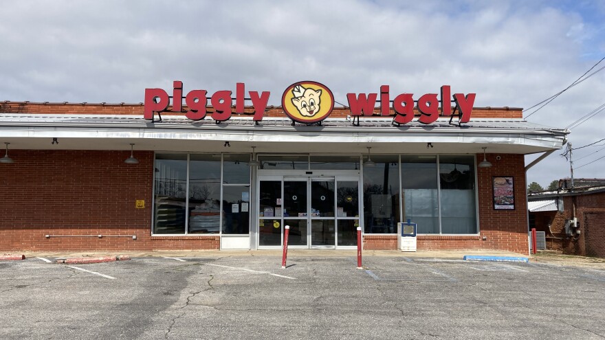A Piggly Wiggly supermarket that recently closed down in York, Alabama.