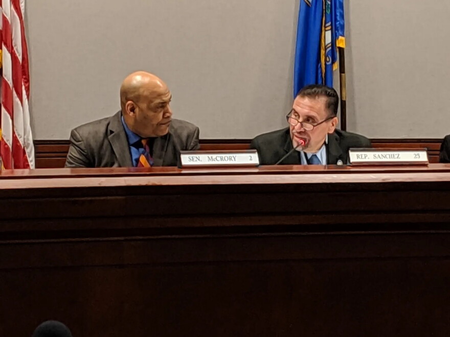 Sen. Doug McCrory and Rep. Bobby Sanchez, co-chairmen of the Education Committee, KATHLEEN MEGAN / CT MIRROR