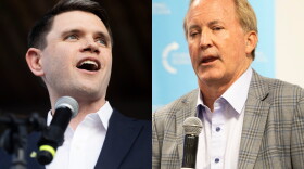 Democratic U.S. Senate nominee James Talarico, left, and Republican U.S. Senate nominee Ken Paxton, right.