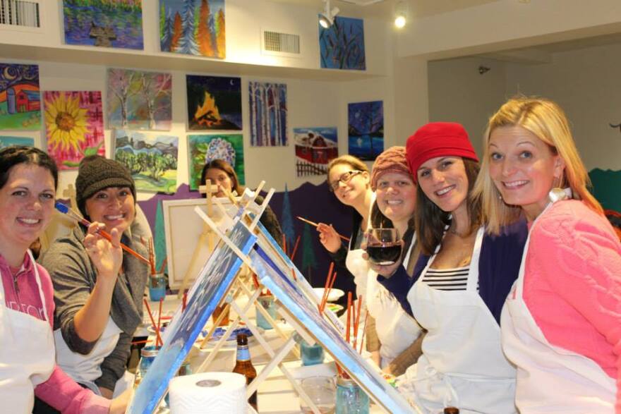 Encouraging Liquid Creativity Burlington's Paint & Sip Studio