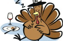 Vector Illustration of a turkey stuffed on Thanksgiving.
