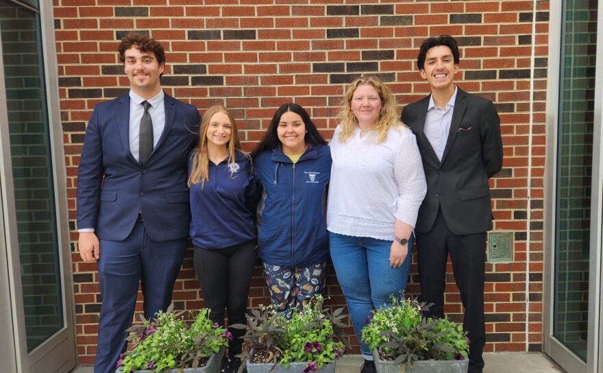 Carter Strouse, Sierra Wishnefsky, Arabi Chavira, Renee Paetzell and Alejandro Serrano participate in the co-op program at Penn State Schuylkill.