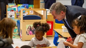  Gov. Cooper with kids in school
