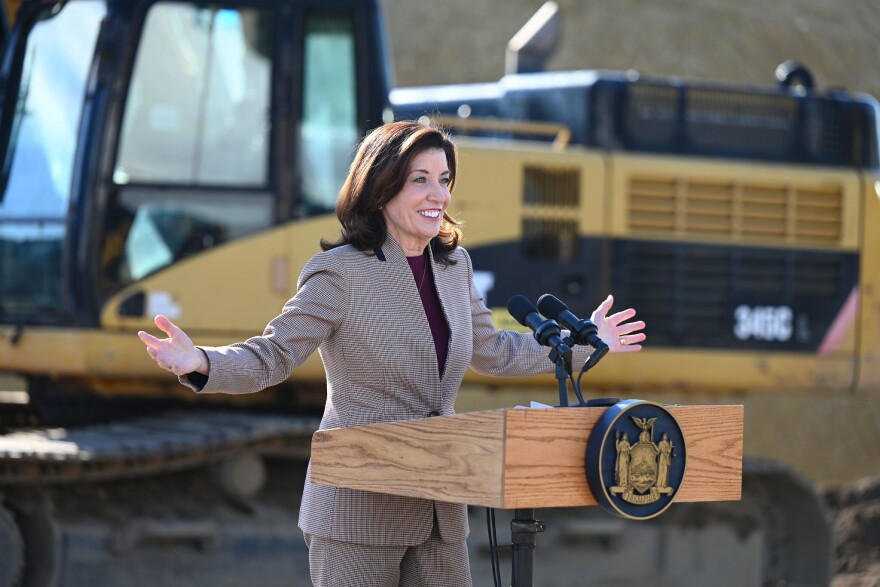 Governor Kathy Hochul announces the groundbreaking for Phase two of the $700 million state-of-the-art Ronkonkoma Hub, a major mixed-use development in the town of Brookhaven, Suffolk County.